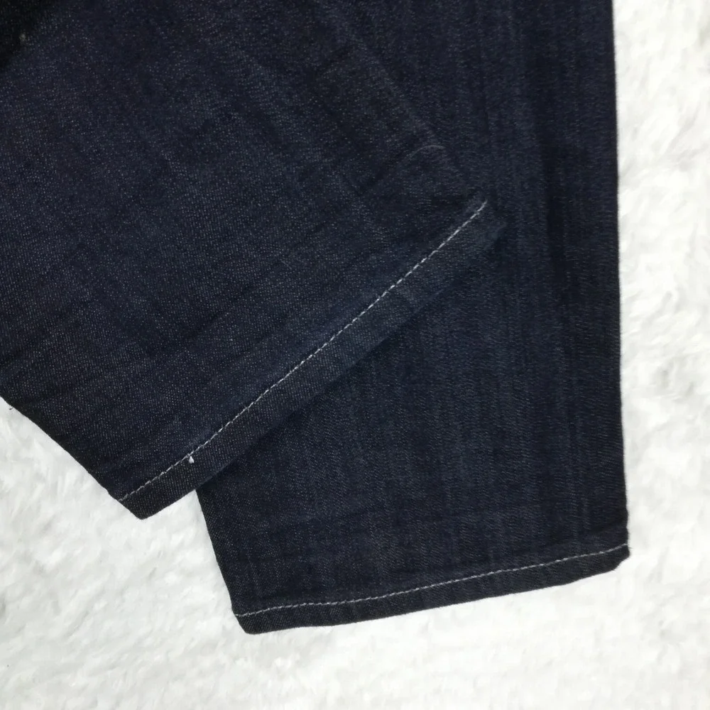 Miss Me Womens Jeans Straight Leg Blue Denim Dark Wash‎ Jeweled Rhinestone 28